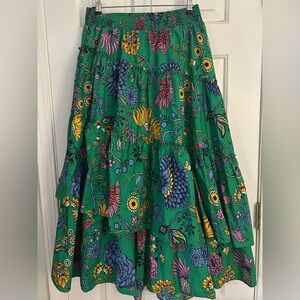 Floral Green Skirt